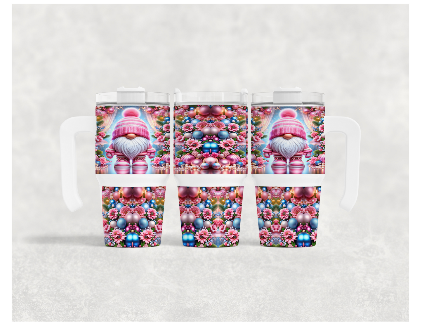 Pink Christmas Gnomes 20 oz.