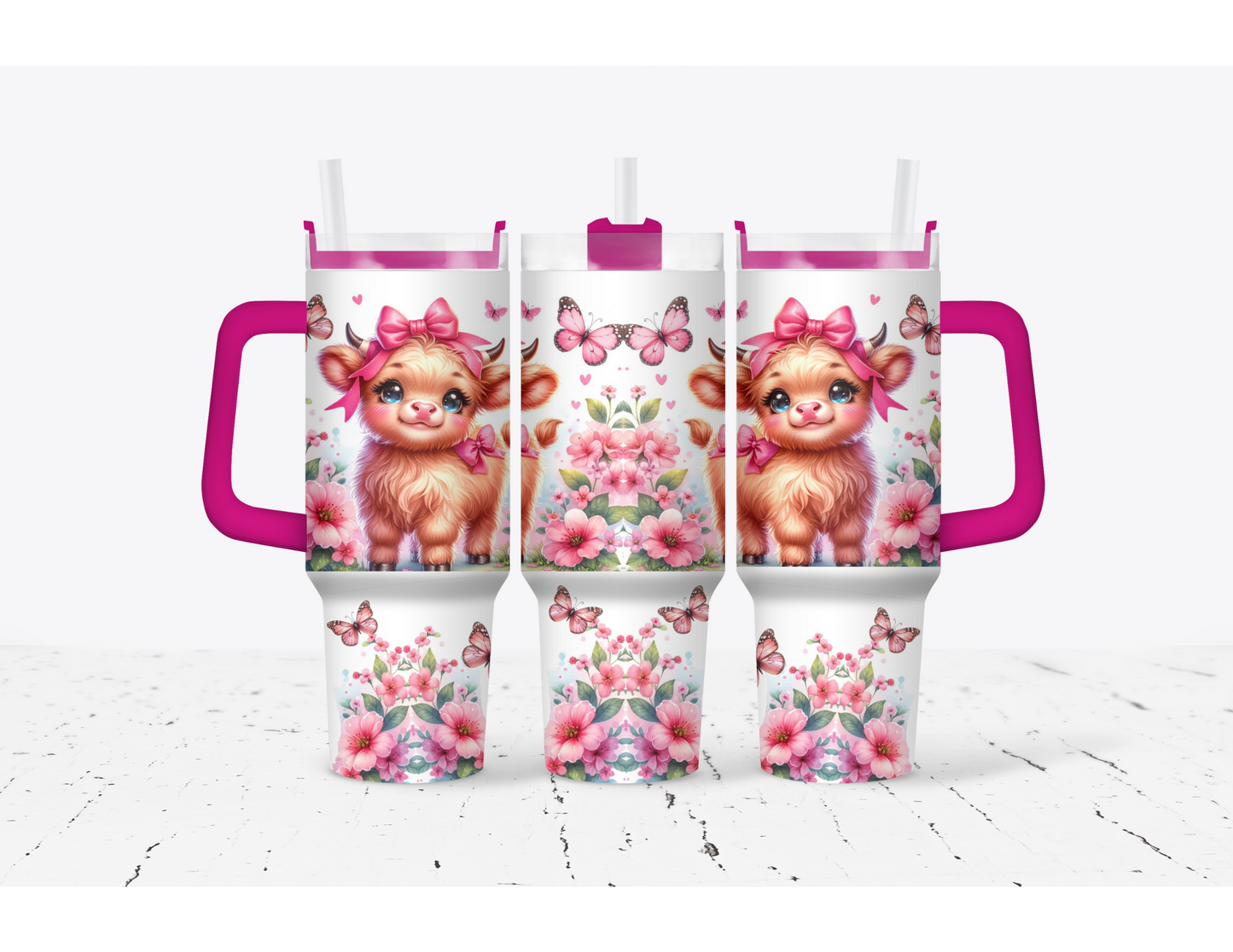 Cute Baby Highland Cow 40 oz. Thirst Quencher Cup