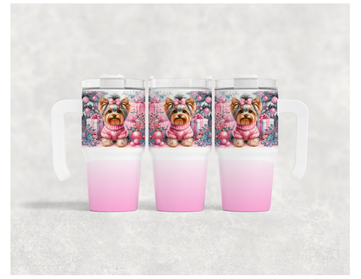 Cute Christmas Yorkie 20 oz. Travel Mug