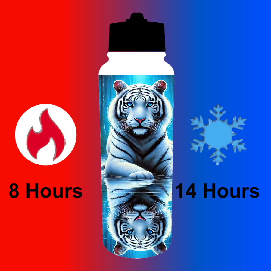 White Tiger Reflection 40 oz. Hydro Bottle