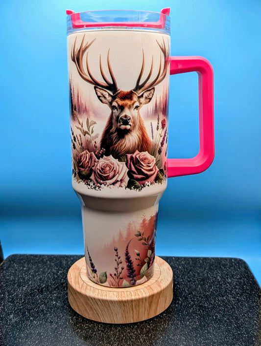 Rose Stag 40 oz. Thirst Quencher Cup