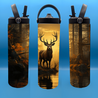 Forest Buck at Dawn 20 oz. Sports Bottle
