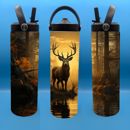 Forest Buck at Dawn 20 oz. Sports Bottle