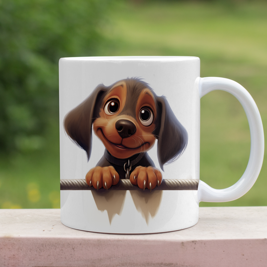 Peeking Puppy Coffee Cup