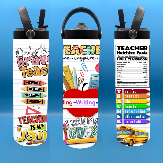 Teacher Nutrition Facts 20 oz. Sports Bottle