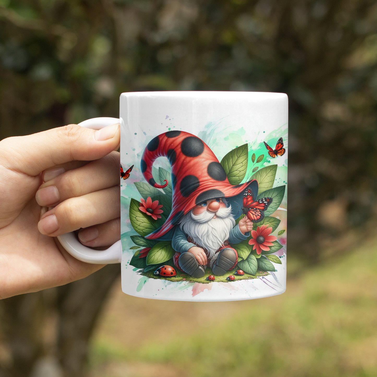 Springtime Gnome Coffee Cup