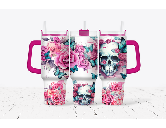 Pink Skull 40 oz.
