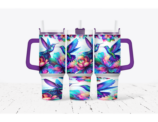Neon Humming Birds 40 oz.