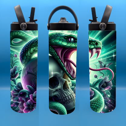 Cobra and Skull 20 oz. Sports Bottle