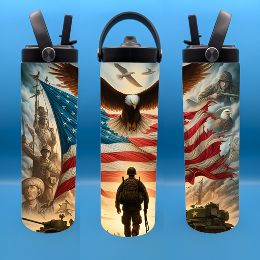 Military Pride 20 oz. Sports Bottle