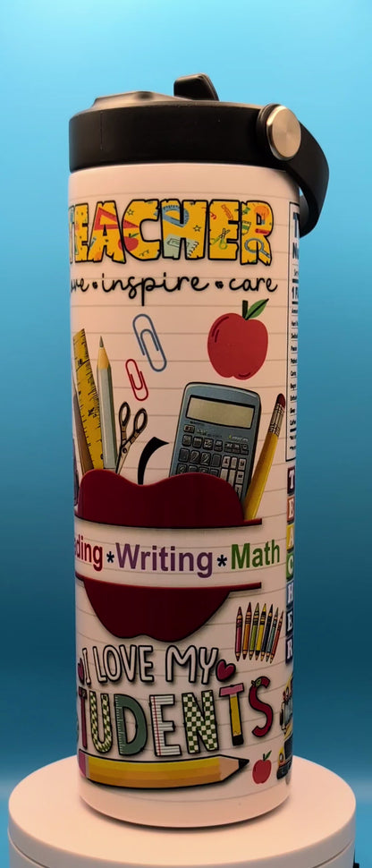 Teacher Nutrition Facts 20 oz. Sports Bottle