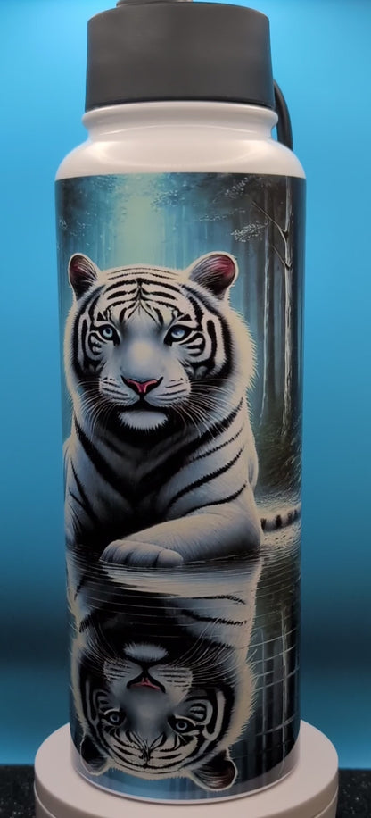 White Tiger Reflection 40 oz. Hydro Bottle